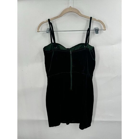 Windsor Dress Women Small Green Velvet Tinkerbell Holiday Feel Me Bustier Mini - Picture 3 of 10